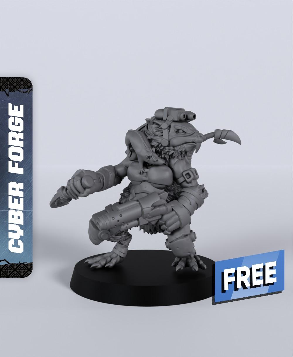 Shhandra - With Free Cyberpunk Dragon Warhammer - 40k Sci-Fi Gift Ideas for RPG and Wargamers 3d model