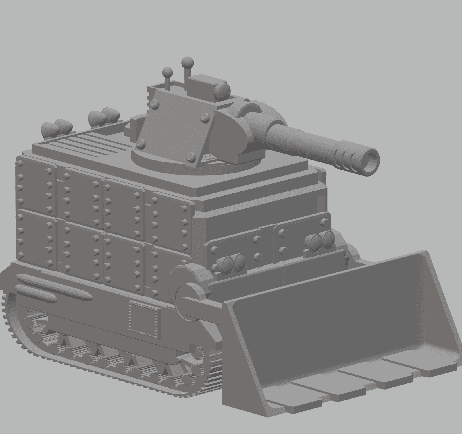 FHW: Tunnel Rats Mining Car Tank v1.2 ez print (BoD) 3d model