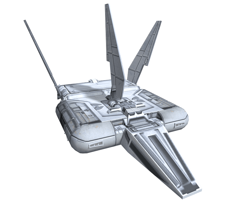 Sentinel Class Shuttle and Clone Trooper 3d model