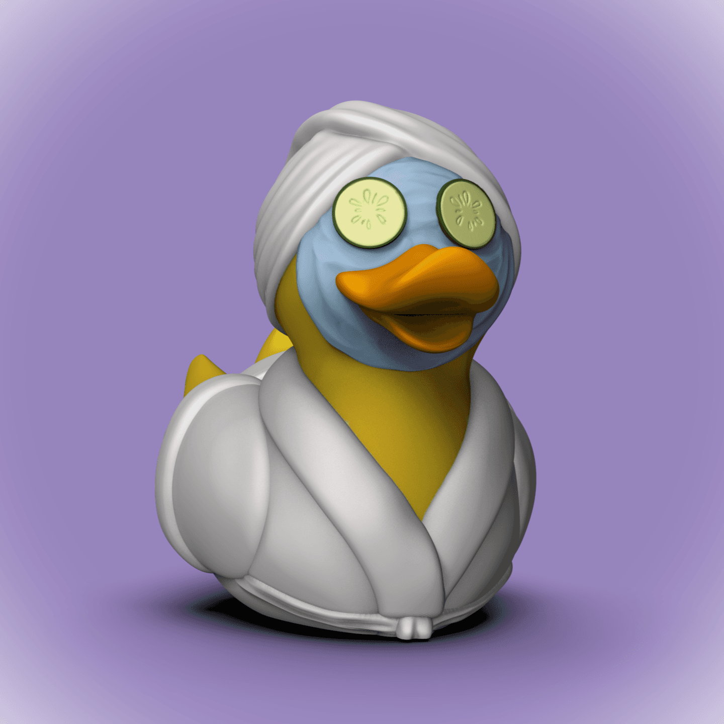 Spa Day Face Mask-Rubber Duckie (+MMU 3mf) 3d model