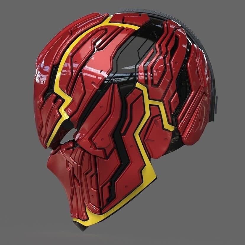 Red Hood Samurai Helmet 3D File STL 3d model