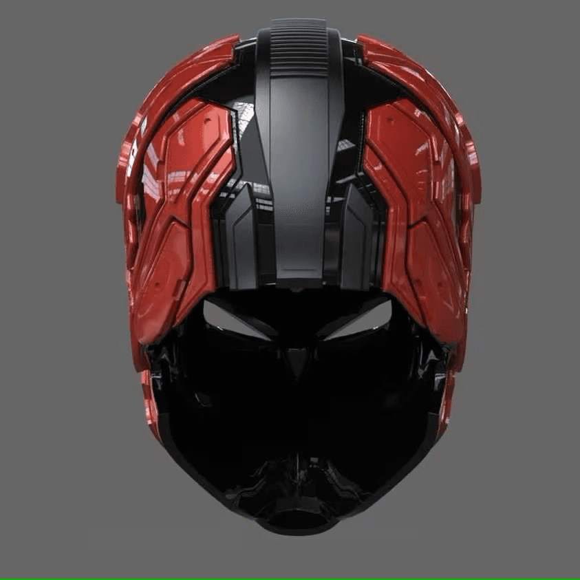 Red Hood Samurai Helmet 3D File STL 3d model
