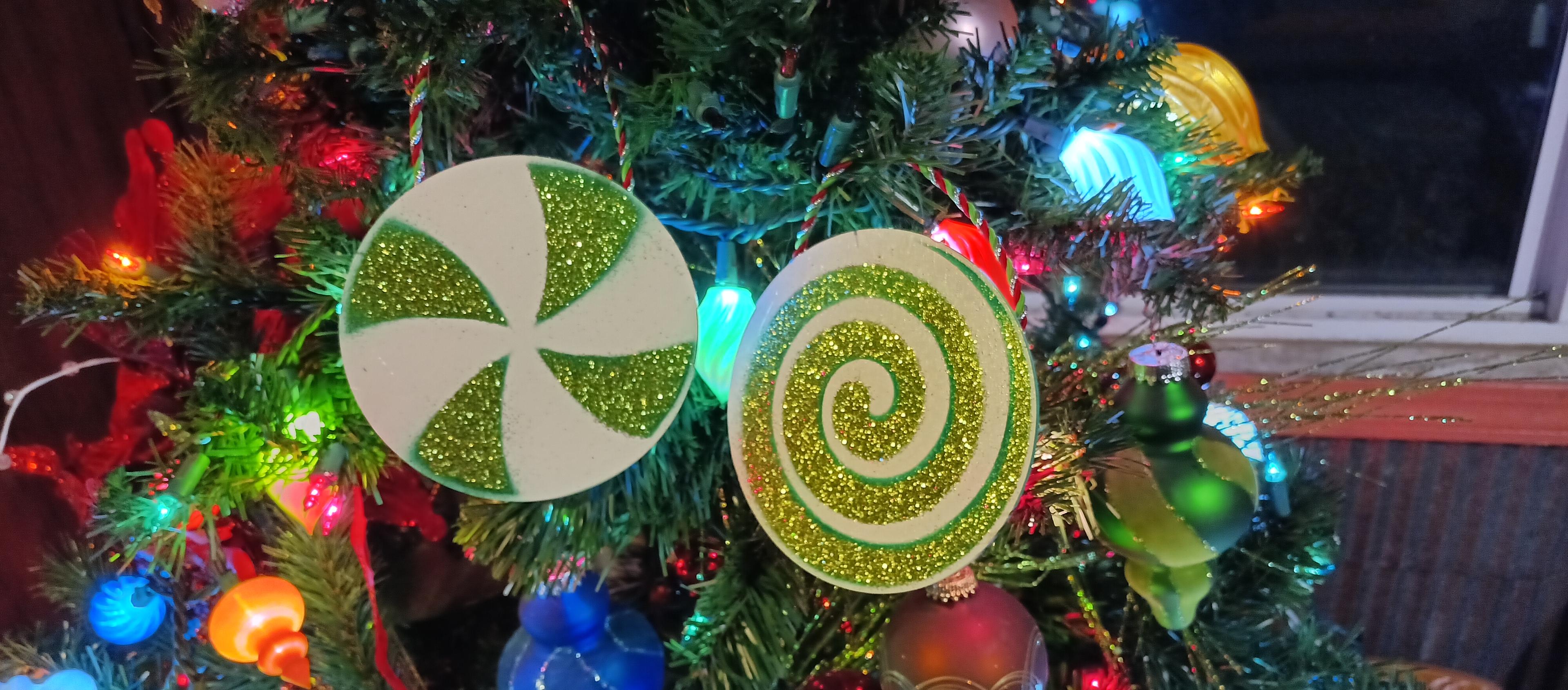 Lollipop and pepermint stencil for crafts Christmas and more 3d model