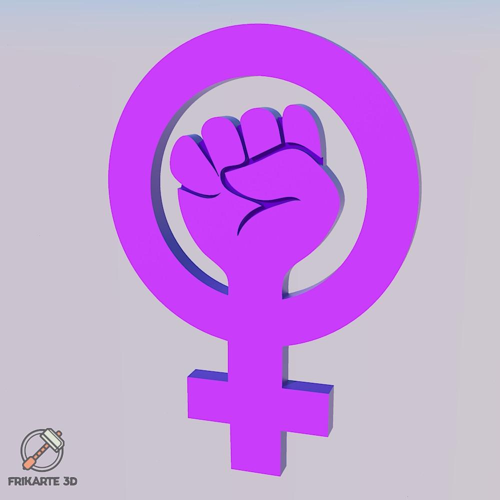 Woman Power Logo 3d model