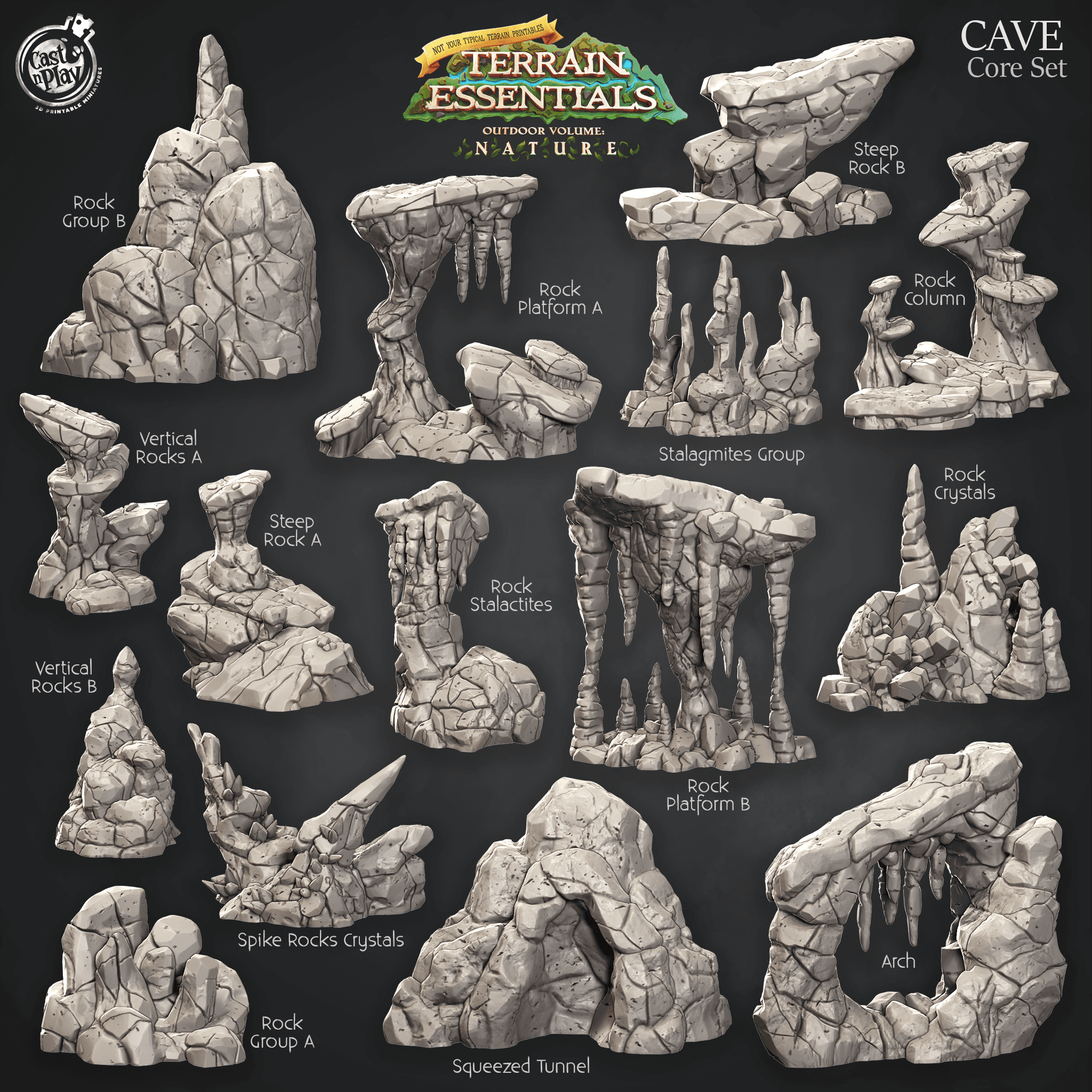 Cave Set (Pre-Supported) 3d model
