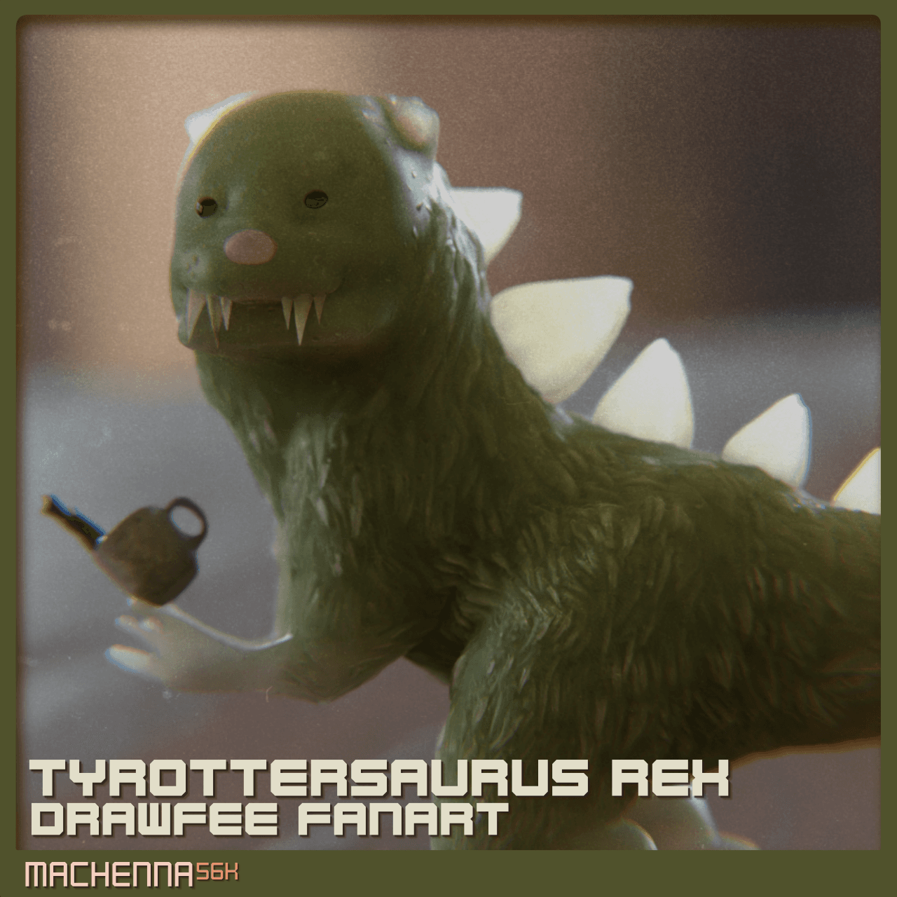 Tyrottersaurus Rex | Drawfee Fanart 3d model