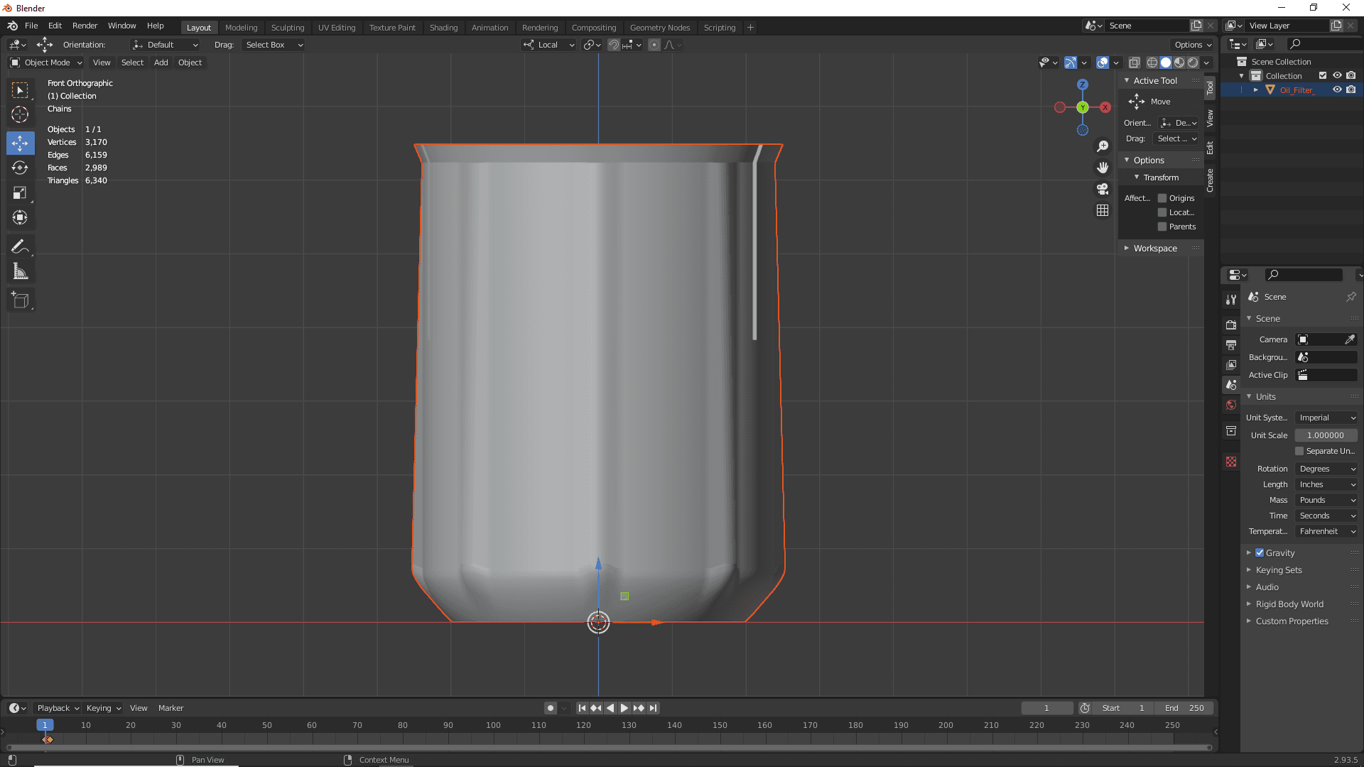 Oil Filter Case 3d model