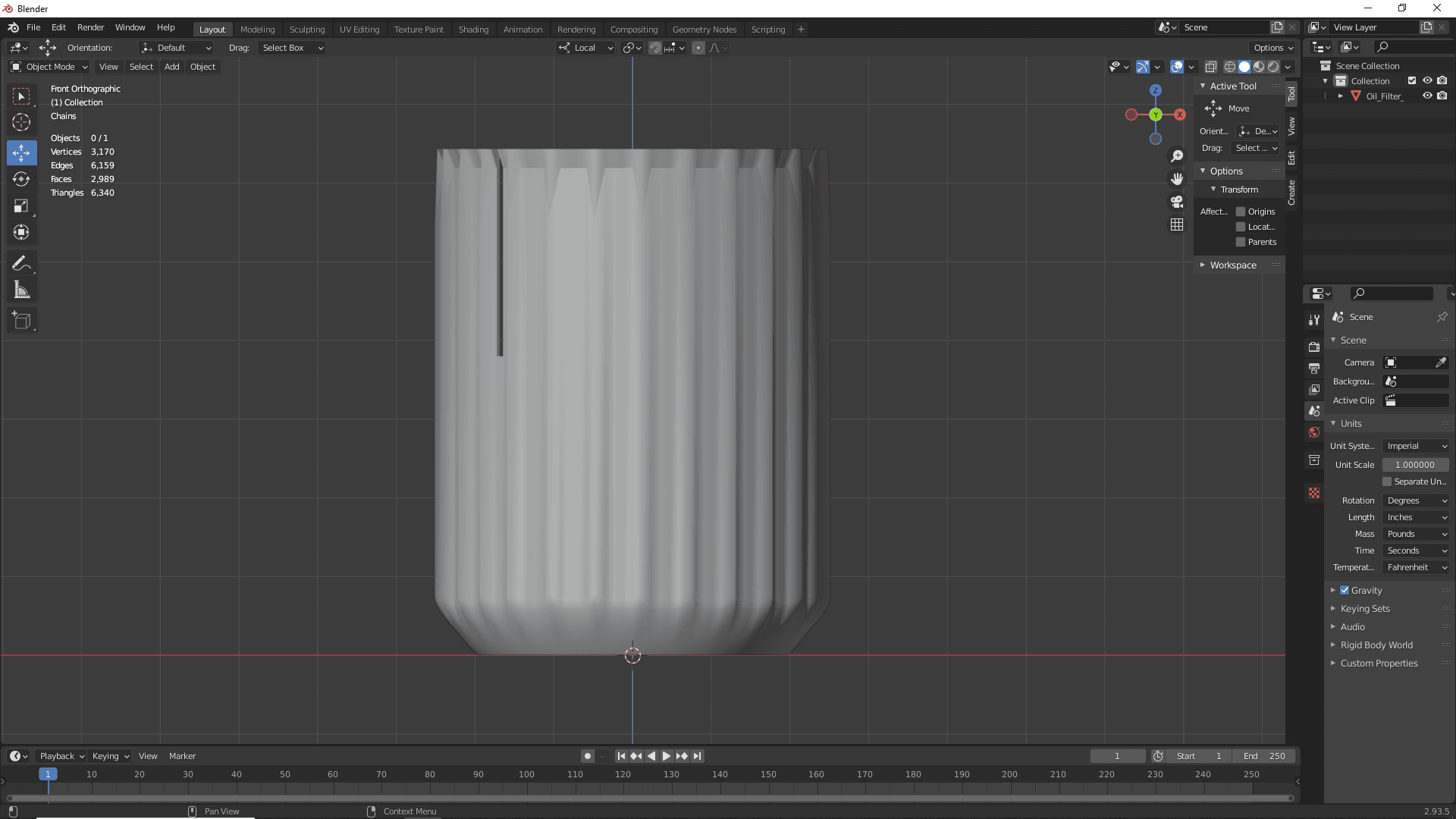 Oil Filter Case 3d model