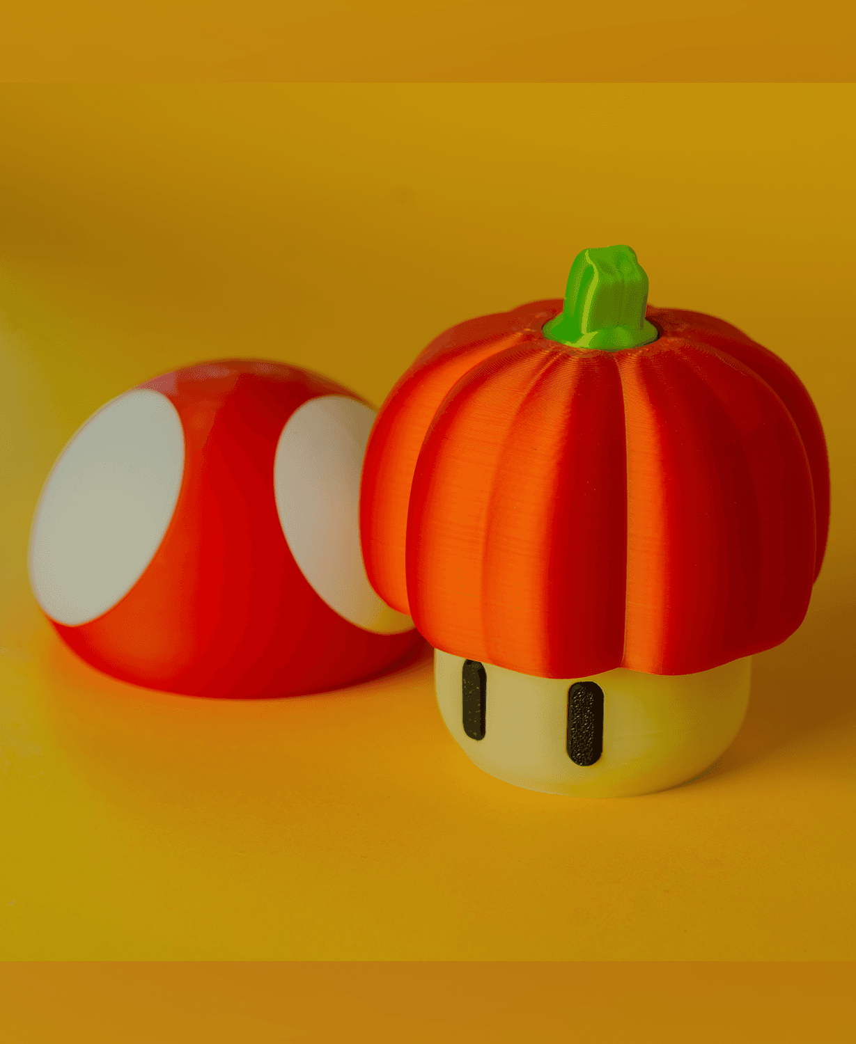 Halloween Pumpkin Add-On (for our mushie files) Stashbox Container - Glueless Snap Design, 3 Sizes 3d model