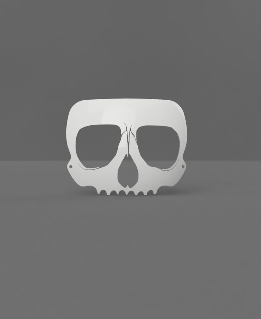 Skull Mask - HalloweenWearable 3d model