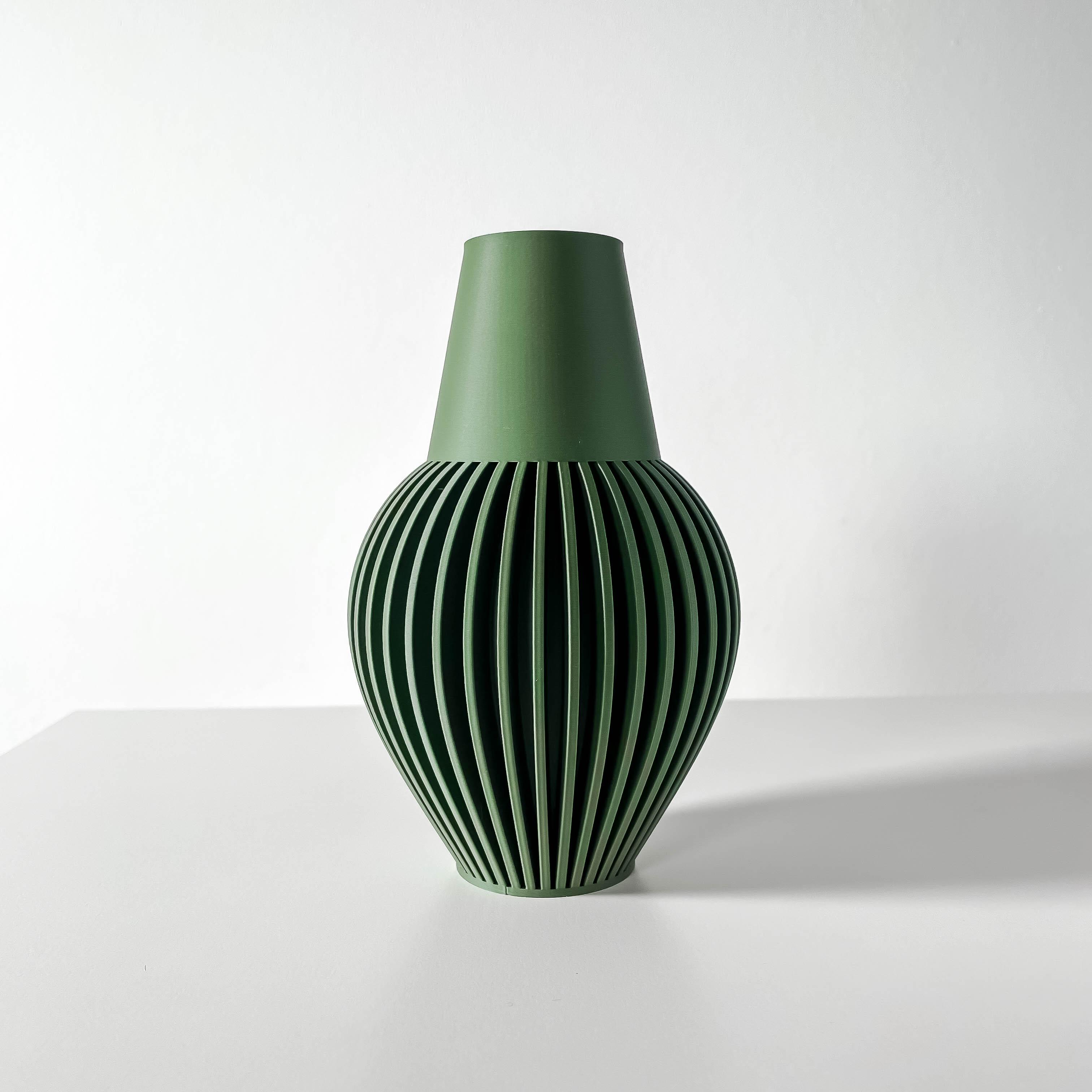 The Donos Vase, Modern and Unique Home Decor for Dried and Preserved Flower Arrangement  | STL File 3d model
