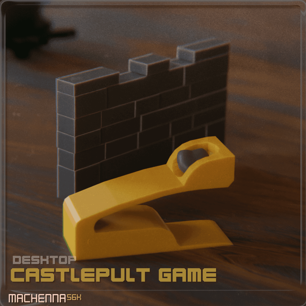 Desktop Castlepult Game 3d model