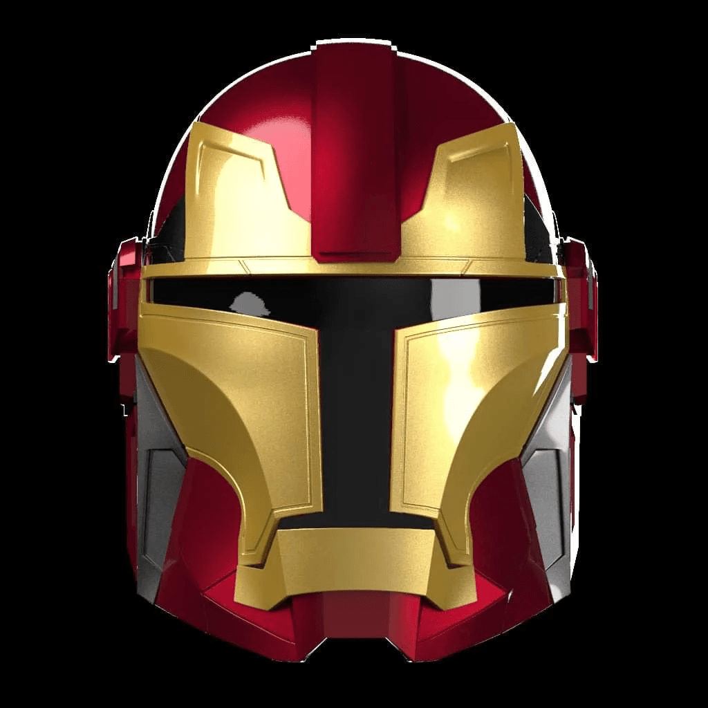 Iron Mandalorian Helmet Crossover STL 3D File 3d model