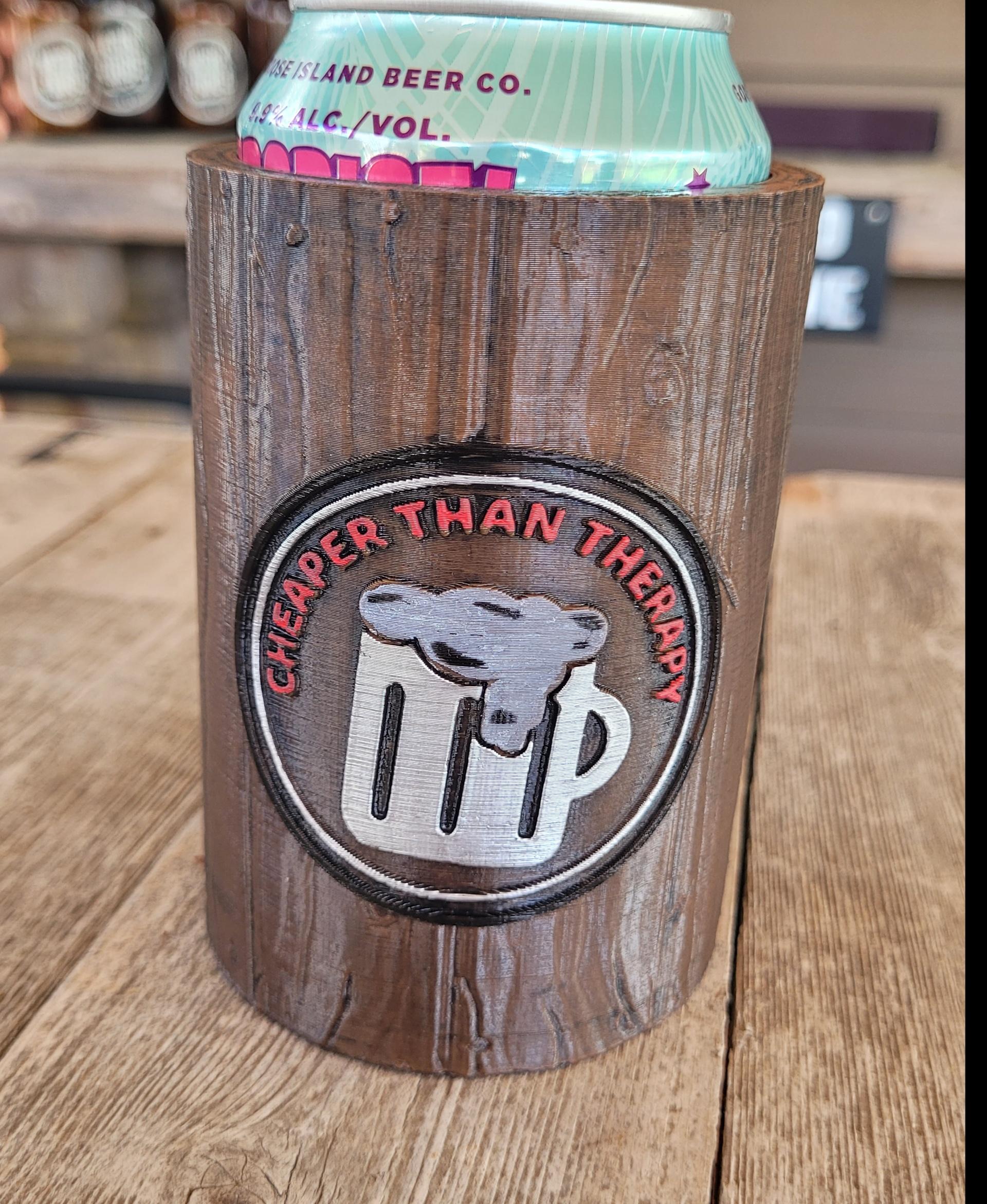 Cheaper Than Therapy Beer Can Koozie 3d model