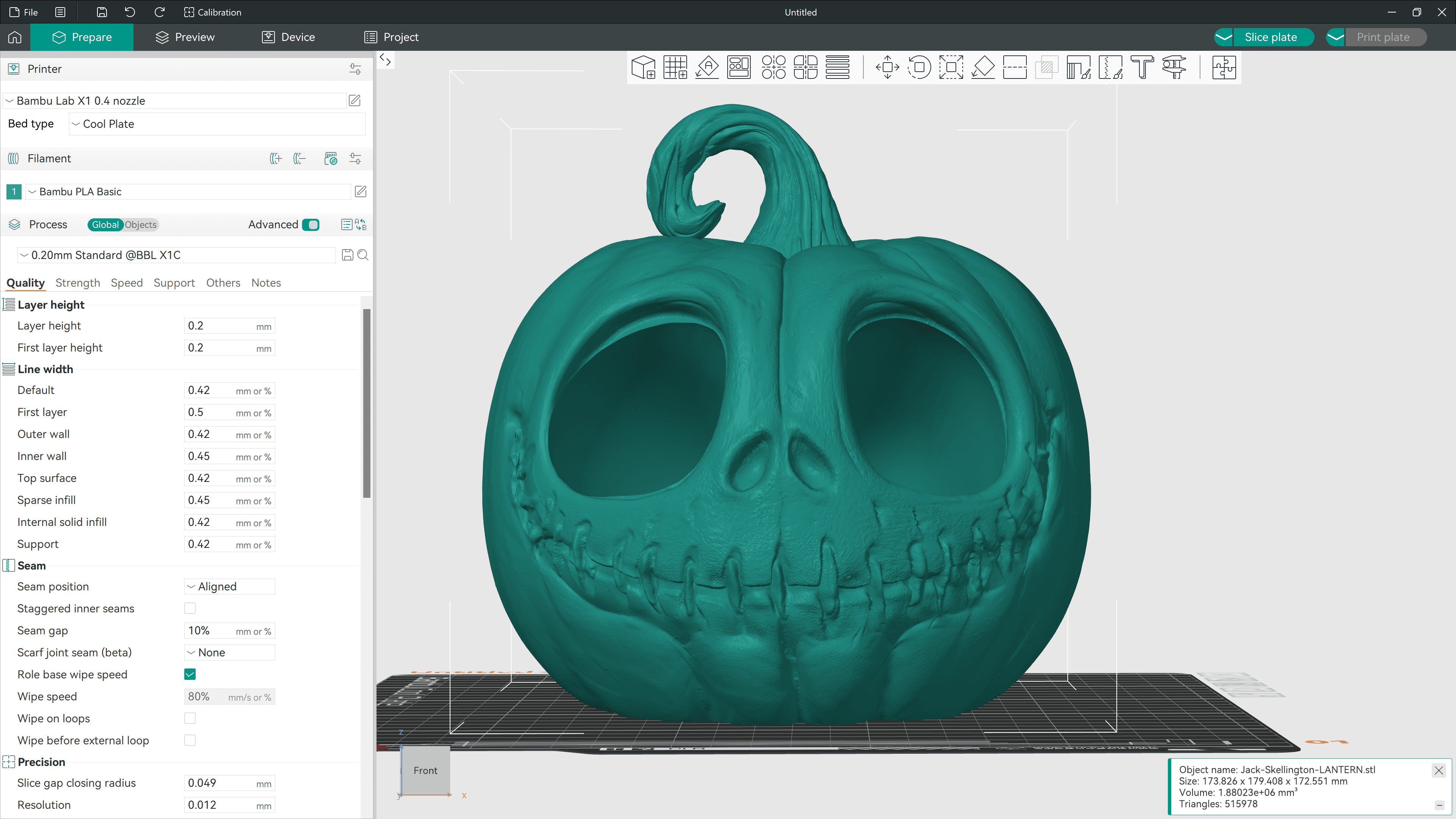 Jack Skellington Pumpkin - SEREV3d 3d model