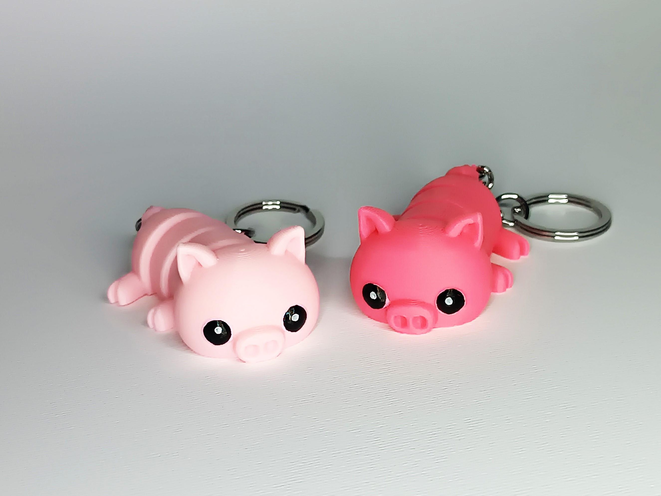 Cute Flexi Pets Pig (Keychain & Magnet) 3d model