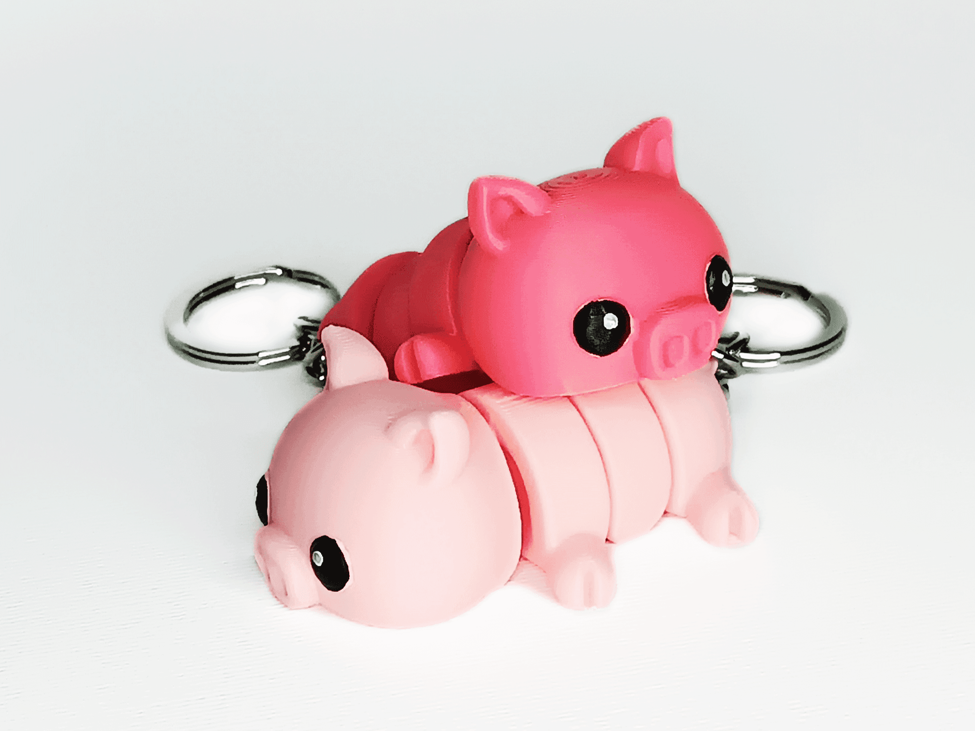 Cute Flexi Pets Pig (Keychain & Magnet) 3d model