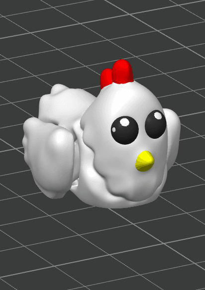 Flappy Wing Chicken (No Supports) 3d model