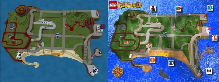 Minecraft Lego Island 3d model