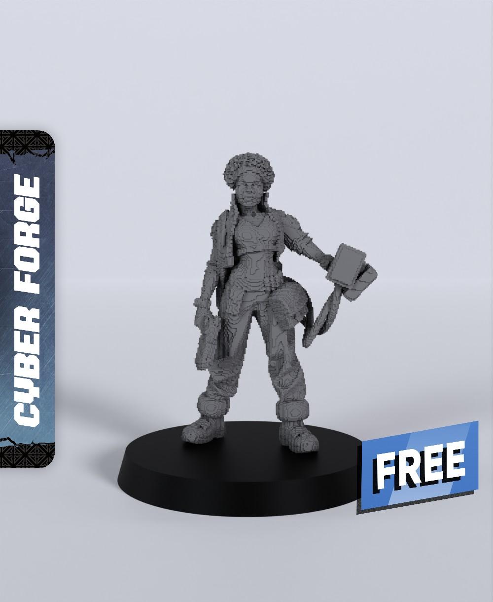 Ajey She in Cyberspace - With Free Cyberpunk Warhammer - 40k Sci-Fi Gift Ideas for RPG and Wargamers 3d model