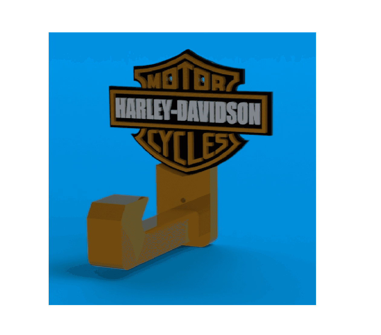 Harley Davidson helmet holder 3d model