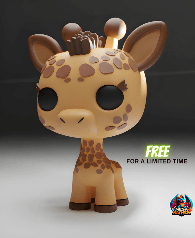 Mesh Mayhem Cute Giraffe 3d model