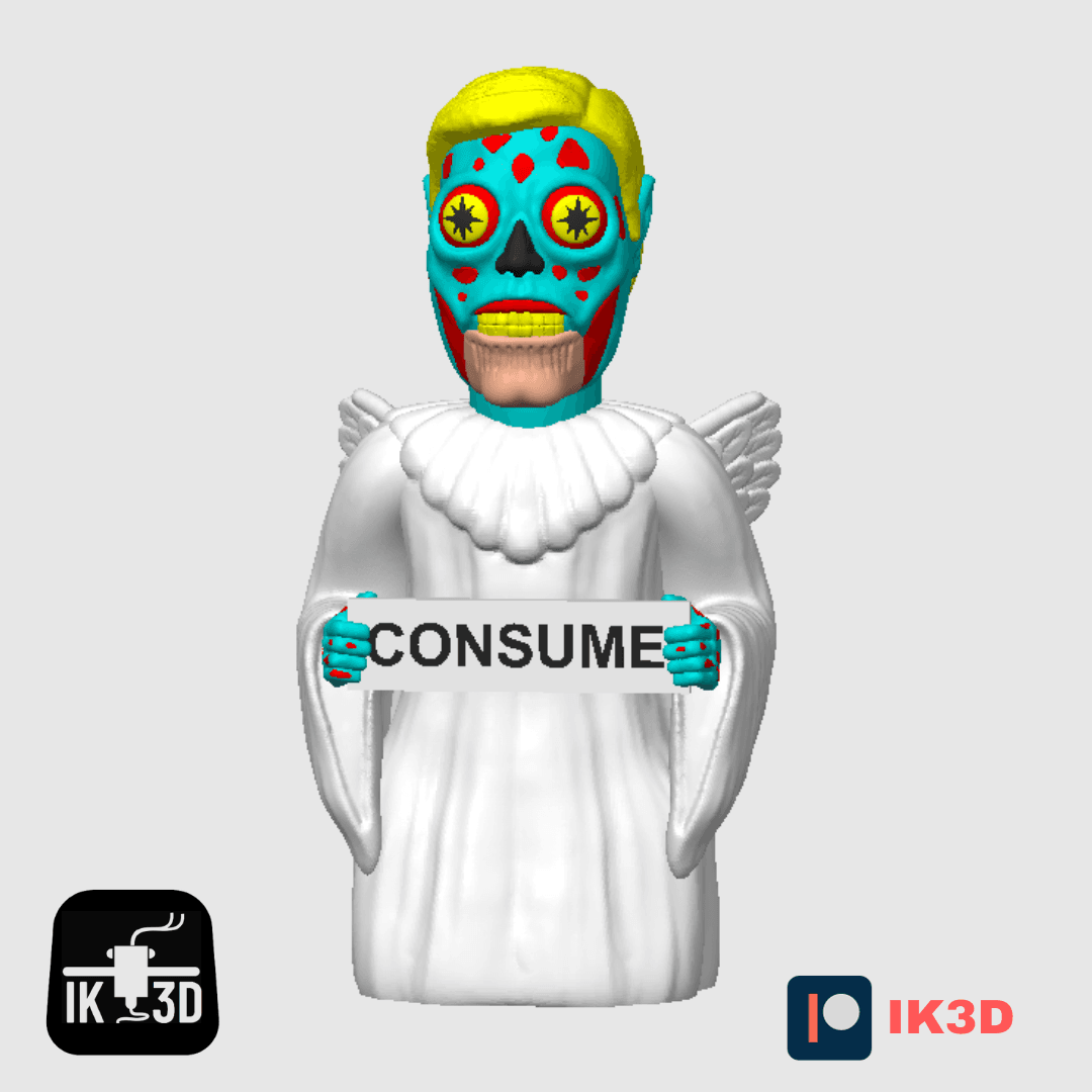 Alien From They Live Consume Sign Angel / Horror Mini / 3MF Included 3d model