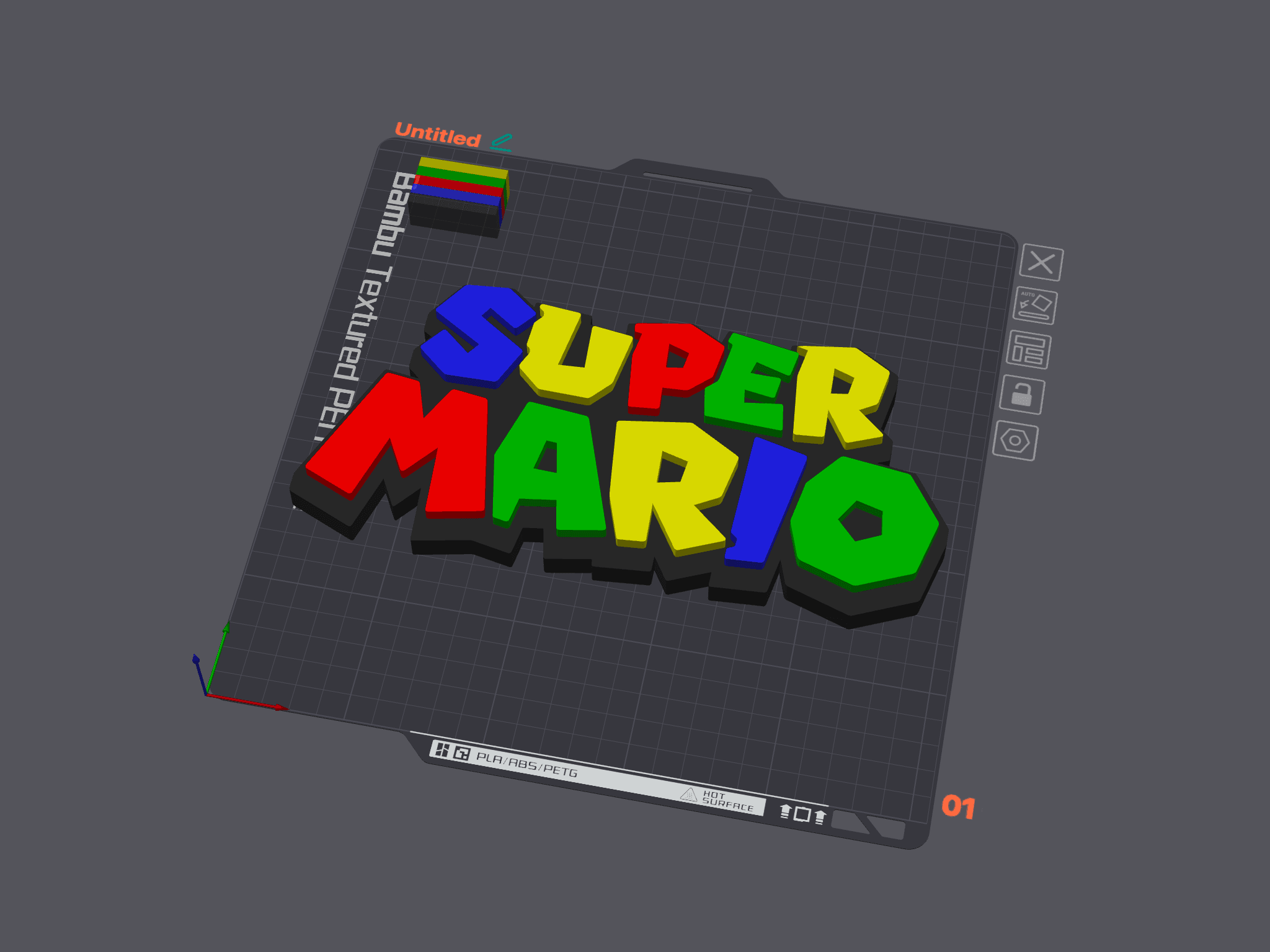 Super Mario Sign 3d model