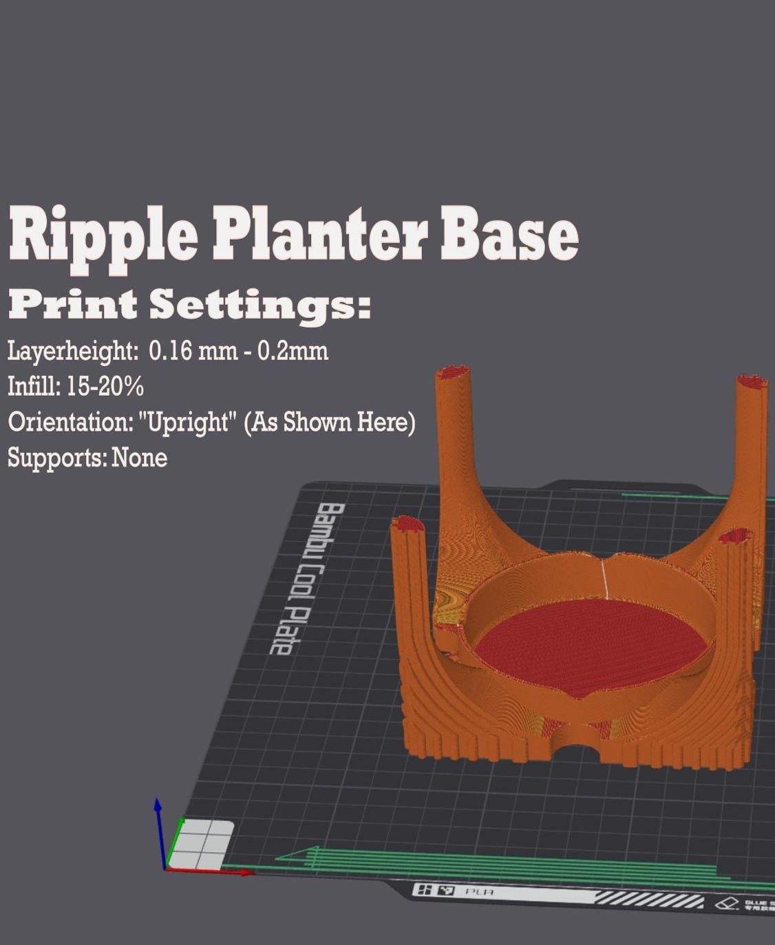 Ripple Planter 3d model