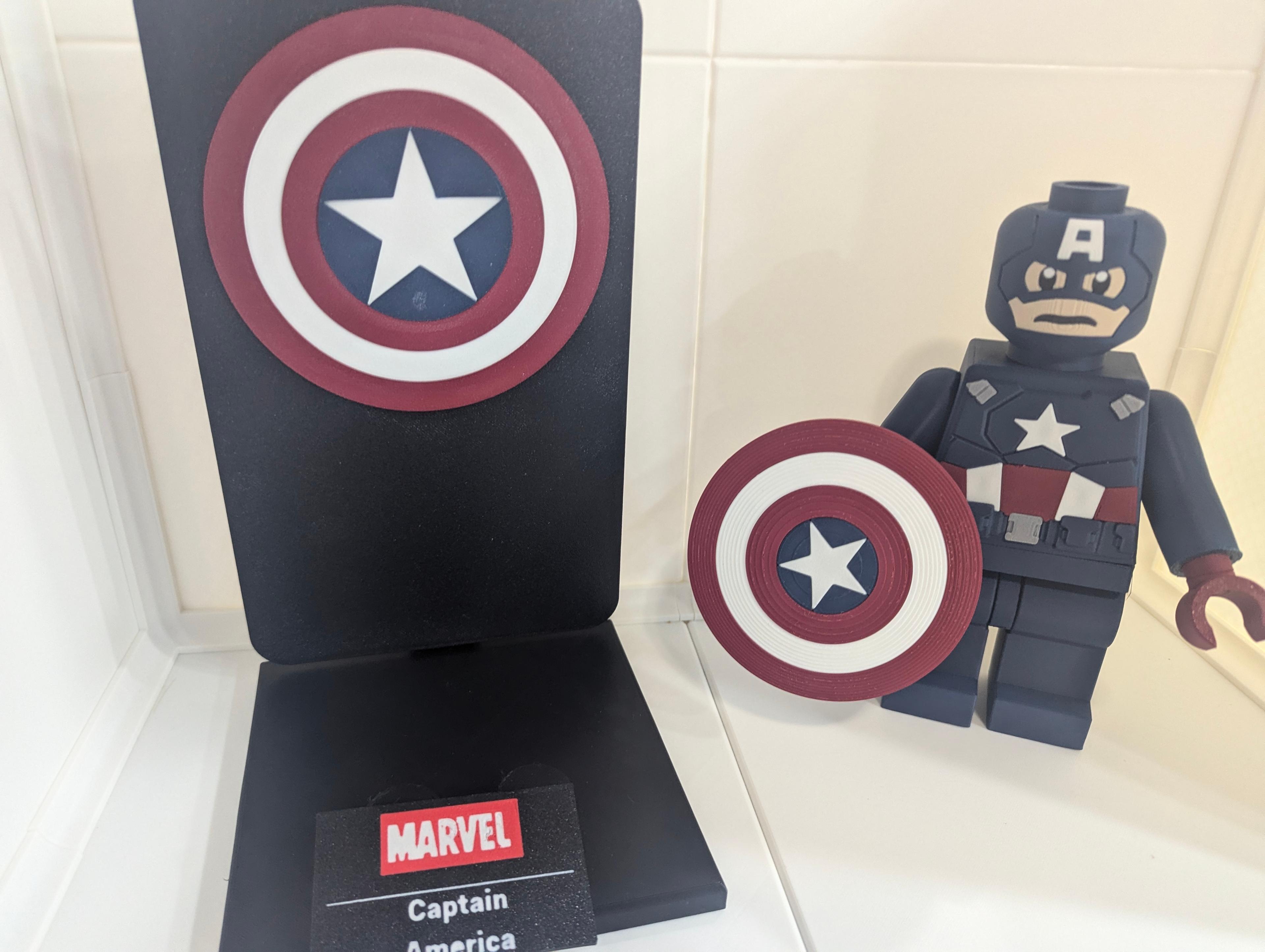 Captain America Backer Plates 3d model