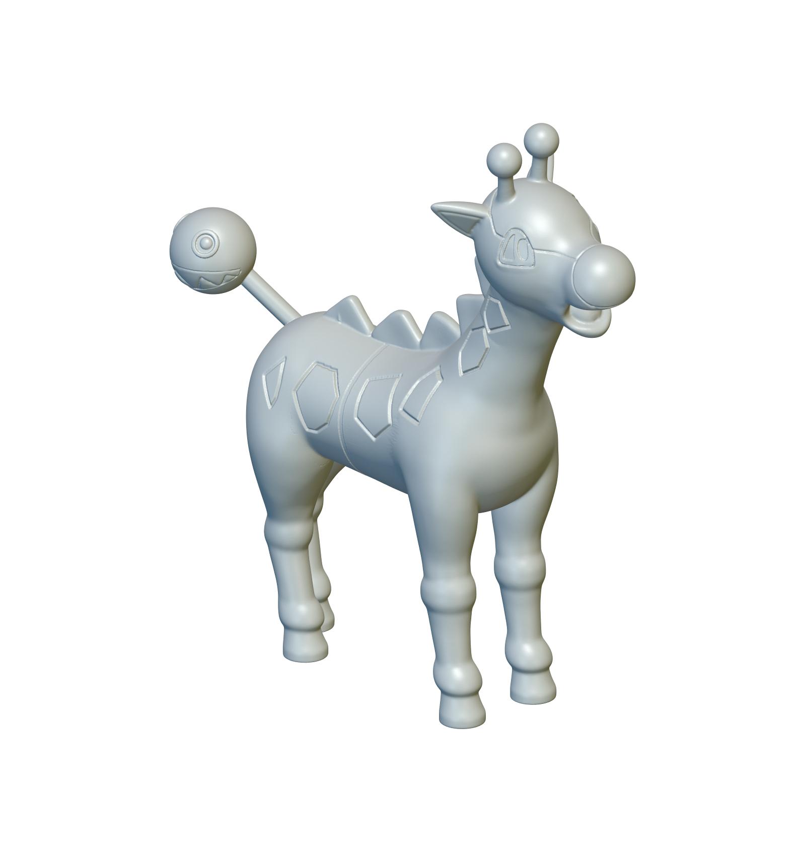 Pokemon Girafarig #203 - Optimized for 3D Printing 3d model