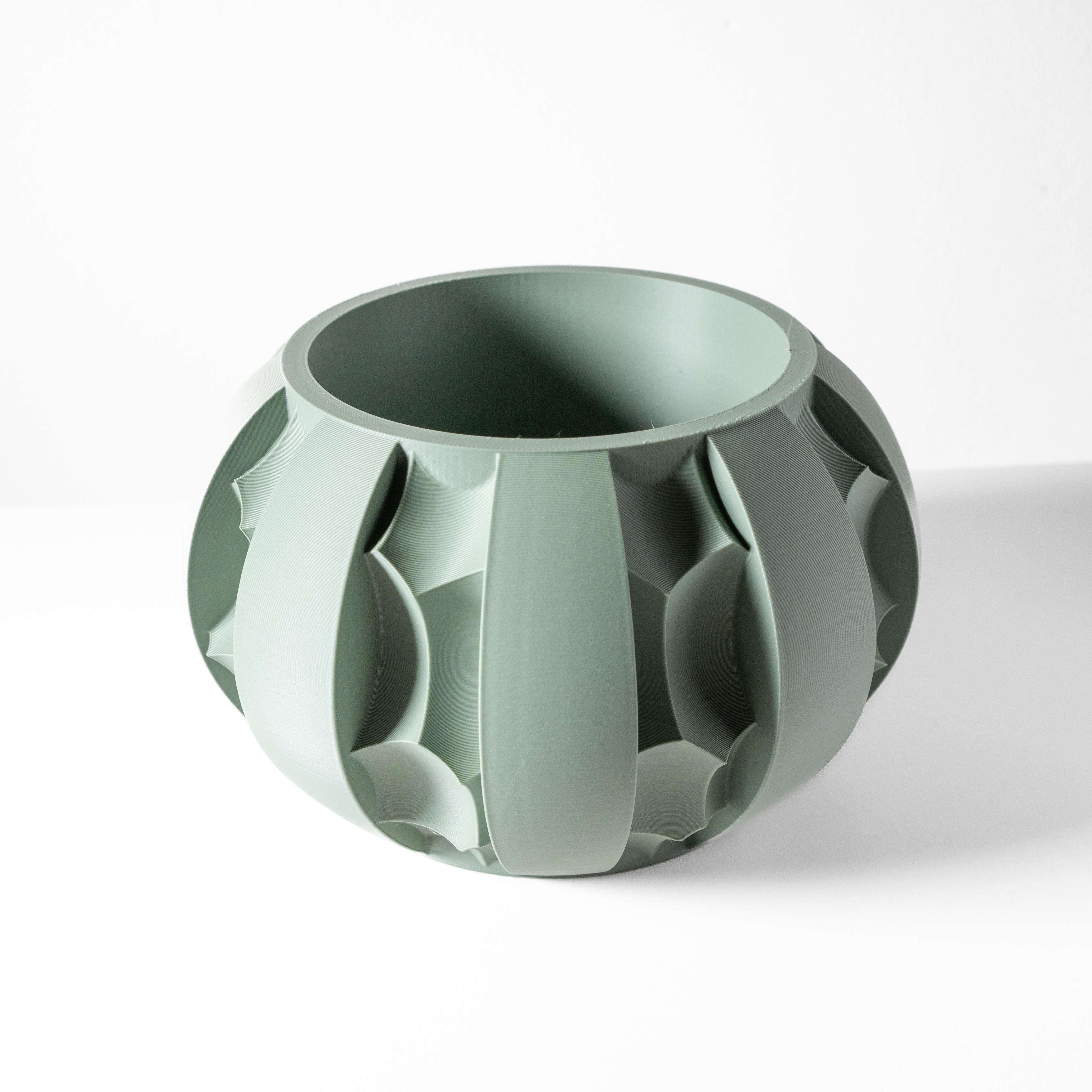 The Erna Planter Pot with Drainage Tray & Stand: Modern and Unique Home Decor for Plants 3d model