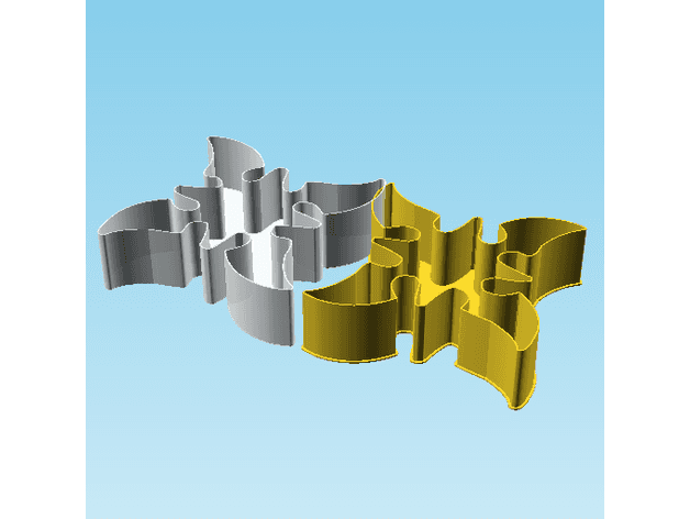 Shuriken 004C, nestable box (v2) 3d model
