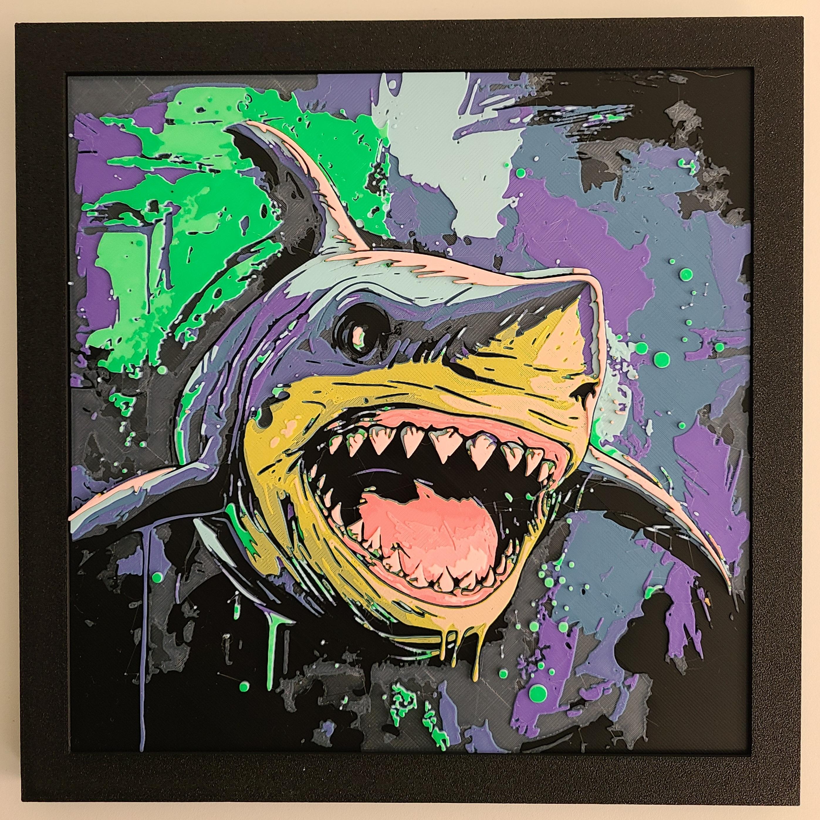 Shark Graffiti - Filament Painting  3d model