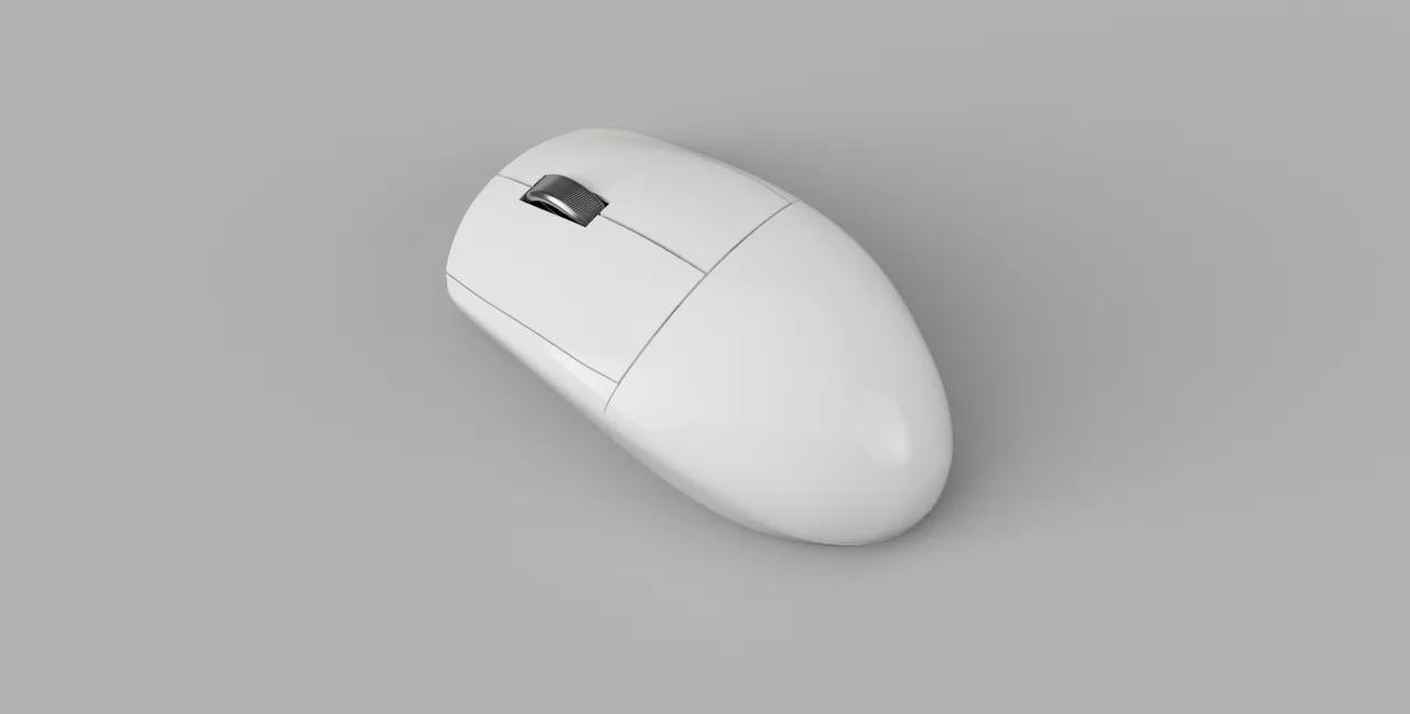 Z100s, 3D Printed Symmetric Wireless Mouse for Logitech G305 3d model