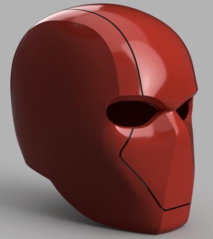 Red Hood Helmet (Batman) with Details 3d model