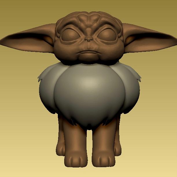 Eevee Yoda  3d model