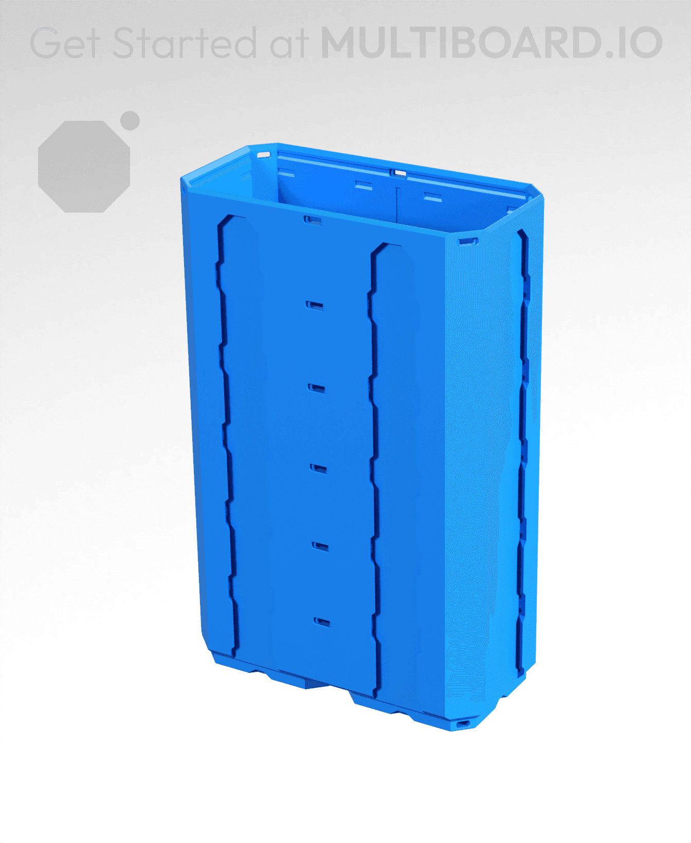 2x1x3 - Topped Multipoint Rail - Multibin Shell 3d model