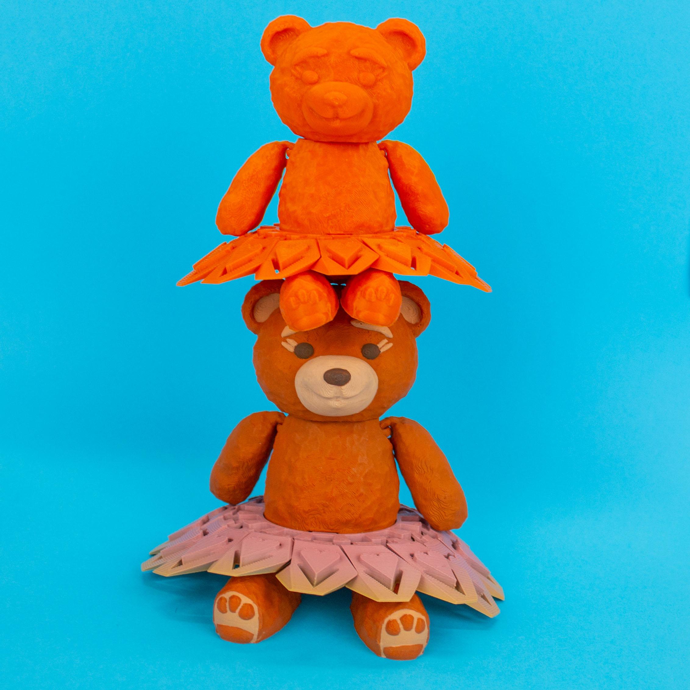 Teddy Bear In Movable Skirt 3d model