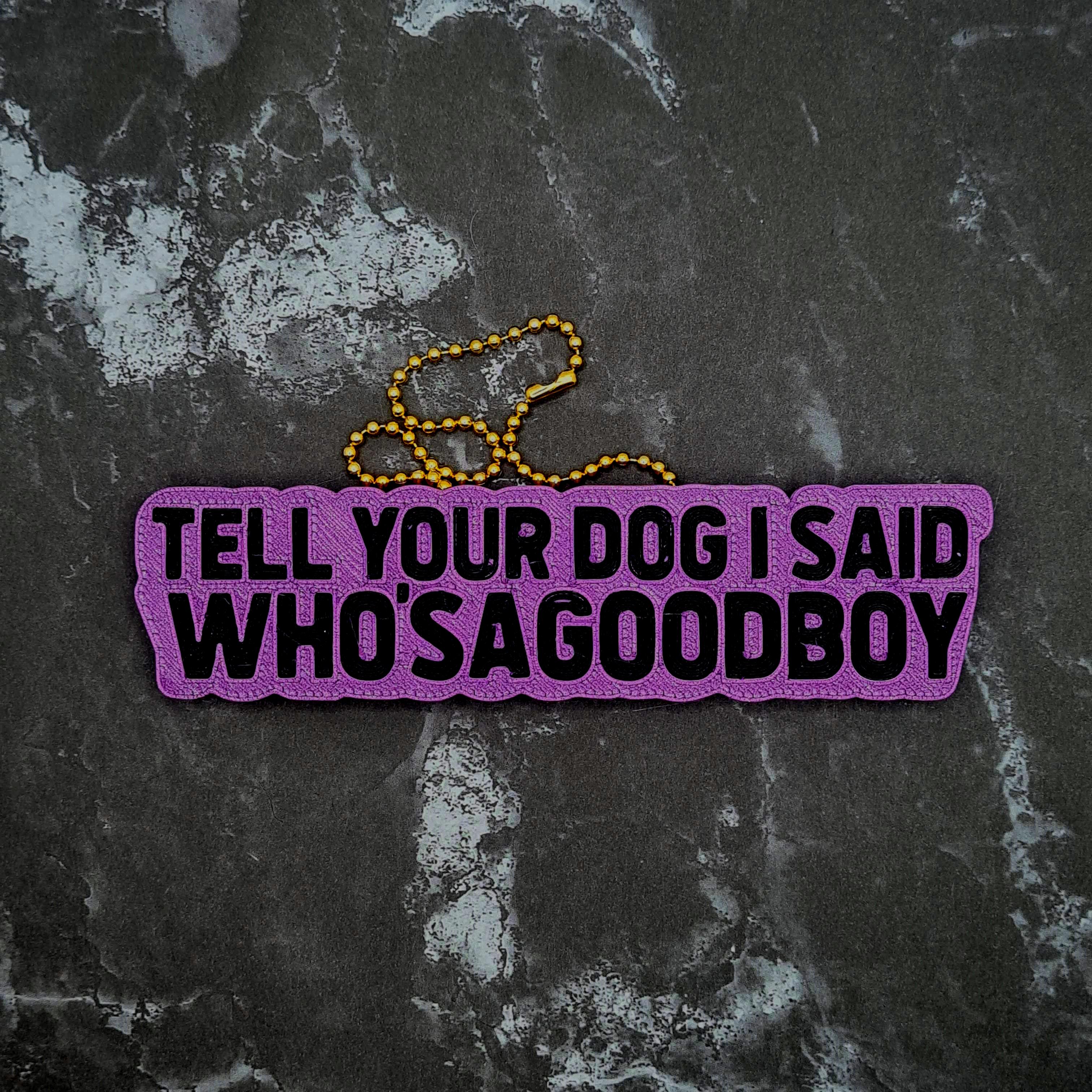 Tell Your Dog I Said Who'sAGoodBoy Charm 3d model