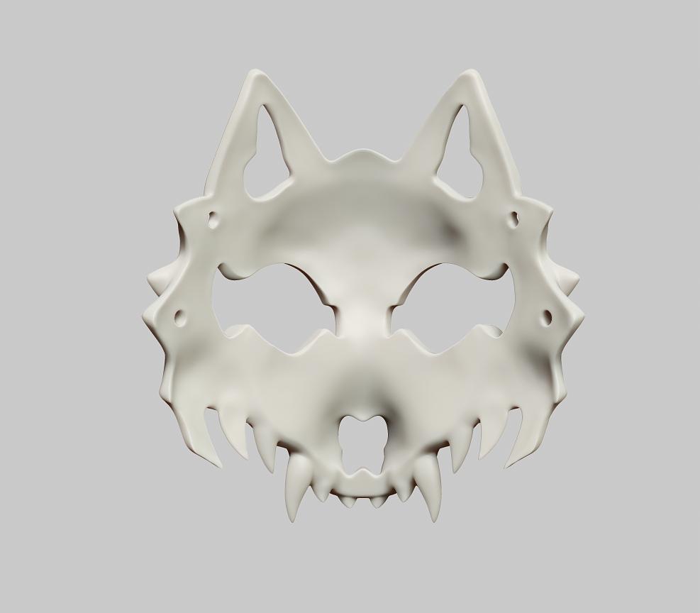 Fox Skull Mask 3d model