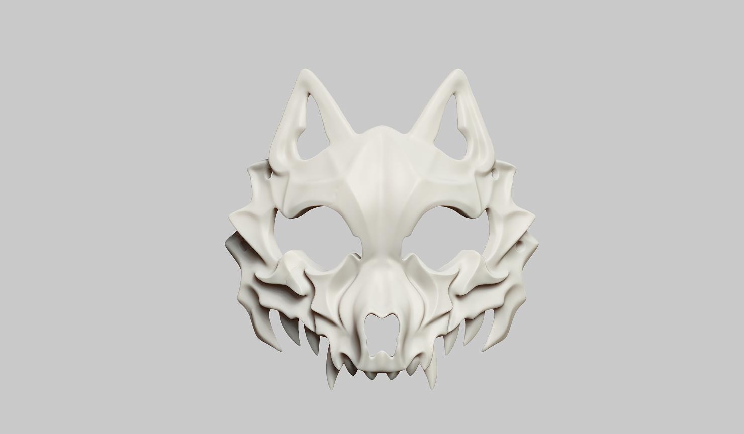 Fox Skull Mask 3d model