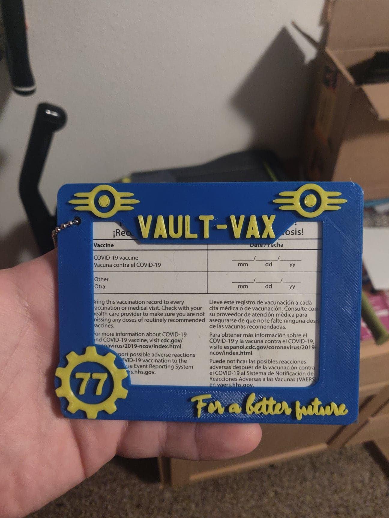 Vault-Vax Card Holder - Finished Model - 3d model