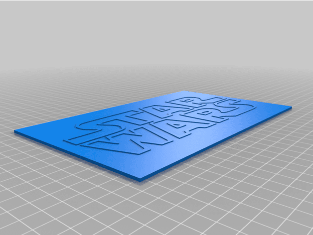 Star wars logo  3d model