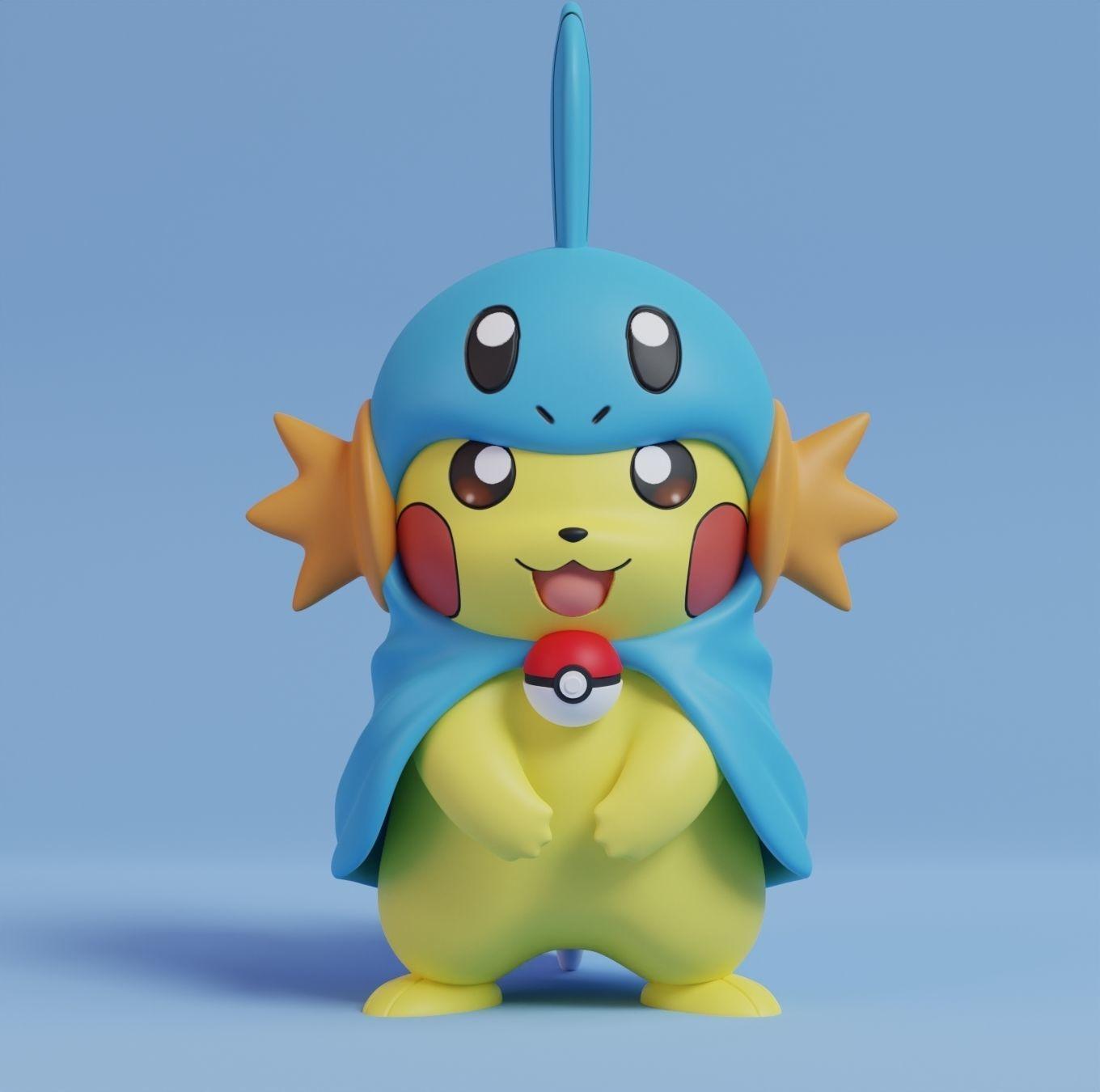 Cosplay Pikachu - Mudkip 3d model