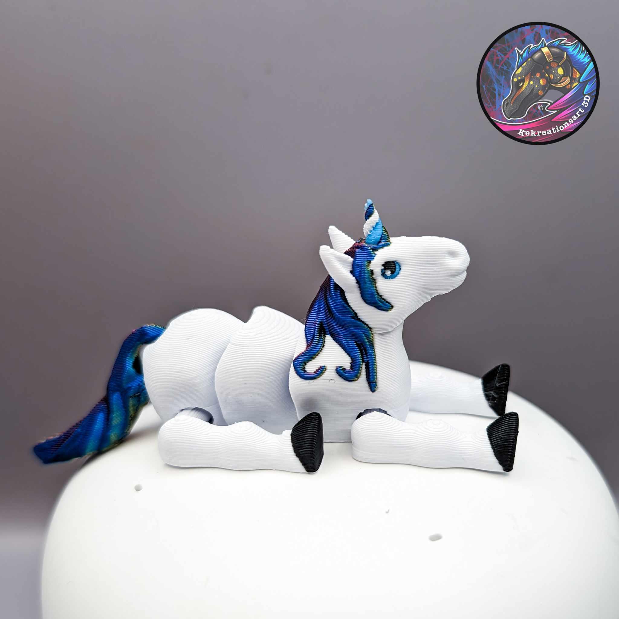 Baby Flexi Unicorn Keychain 3d model