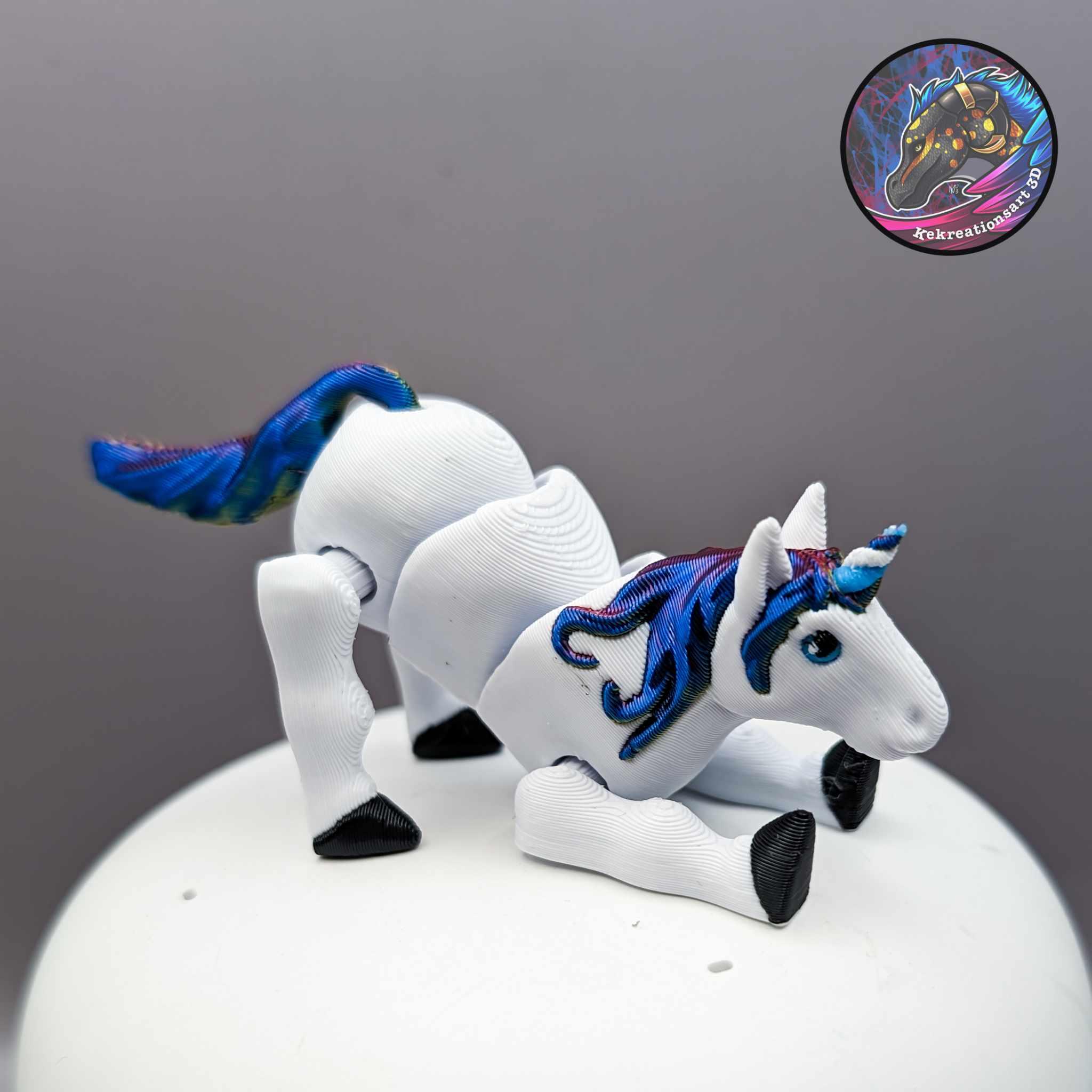 Baby Flexi Unicorn Keychain 3d model
