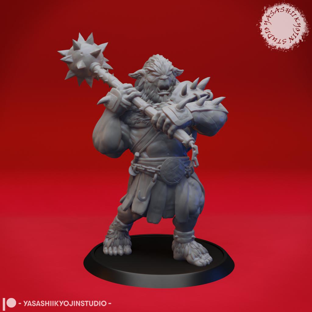 Bugbear Warband - Tabletop Miniatures (Pre-Supported) 3d model