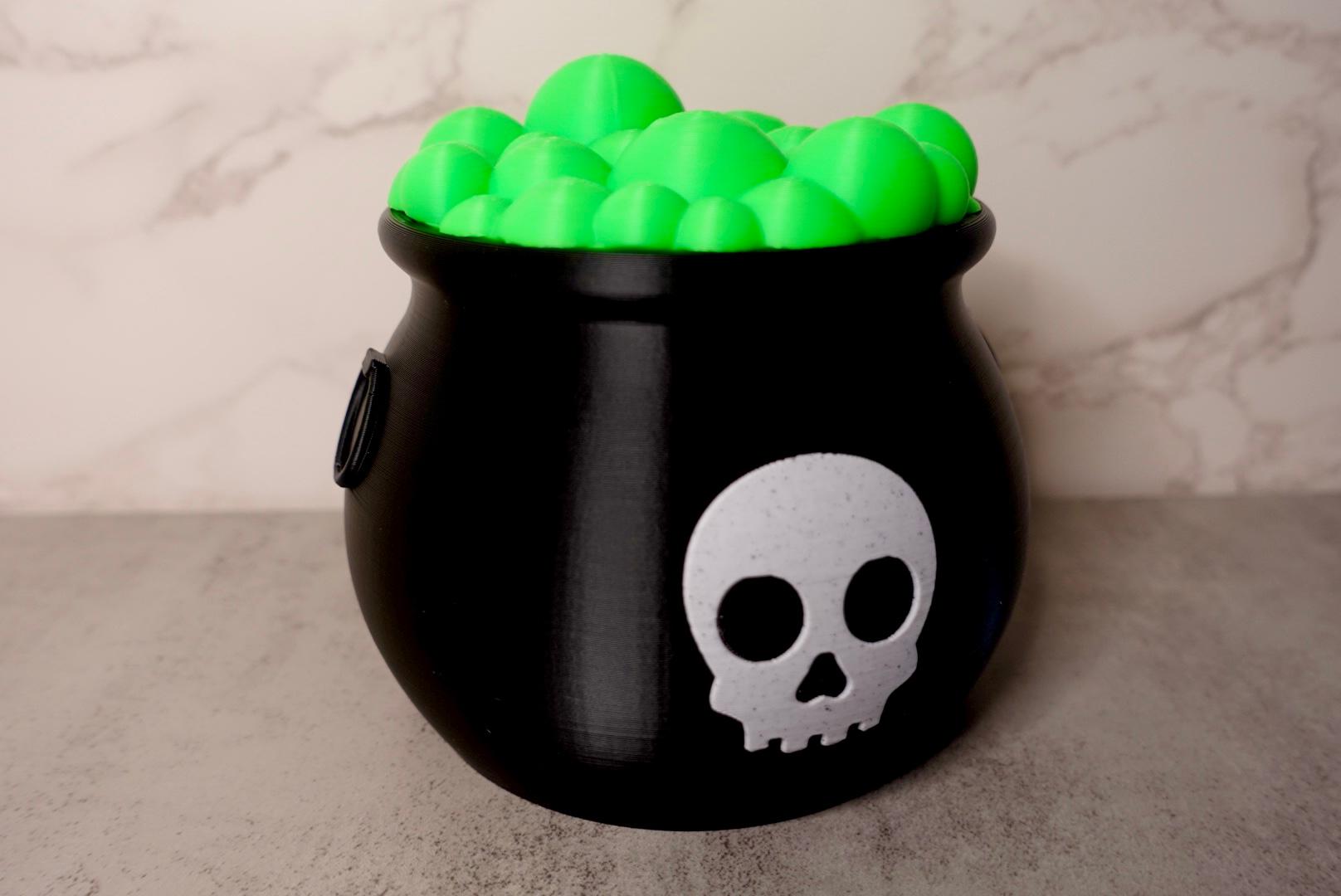 Skull Cauldron (Bubbles Lid) 3d model