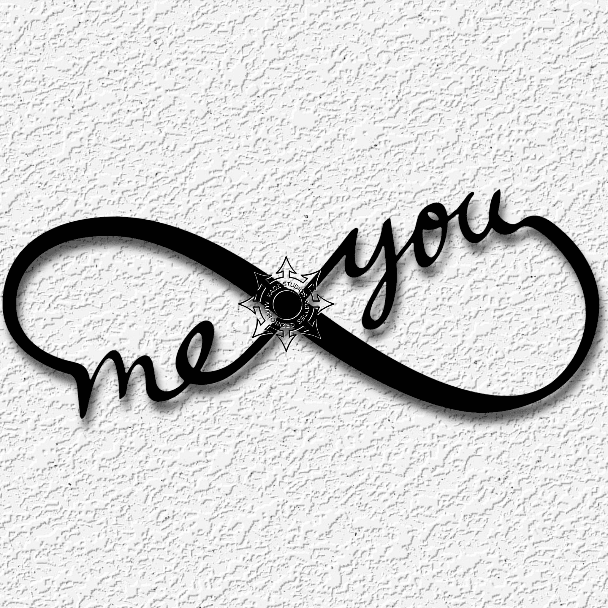 me and you infinity symbol wall art couples decor 3d model